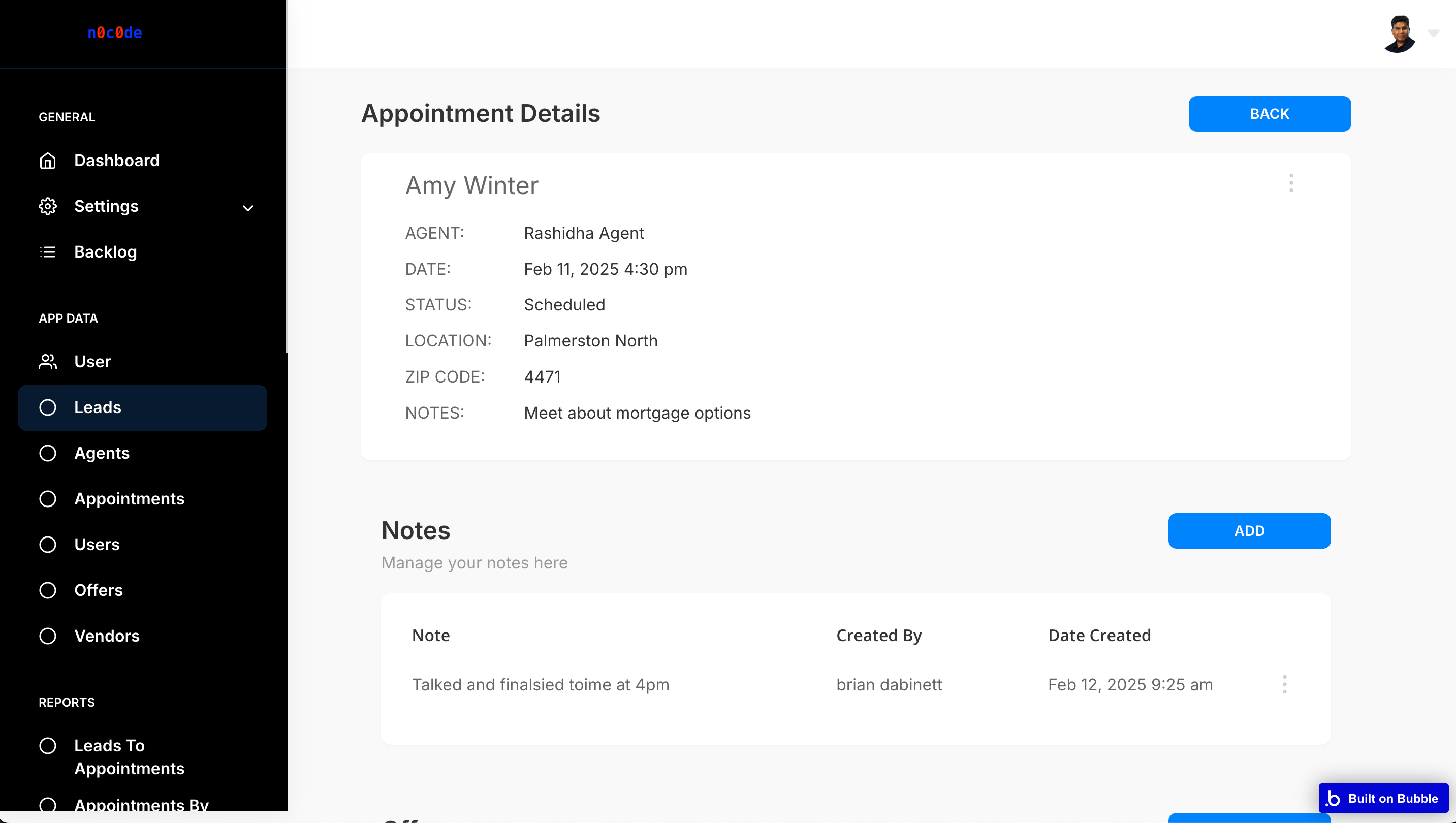 Appt Mgmt- Details